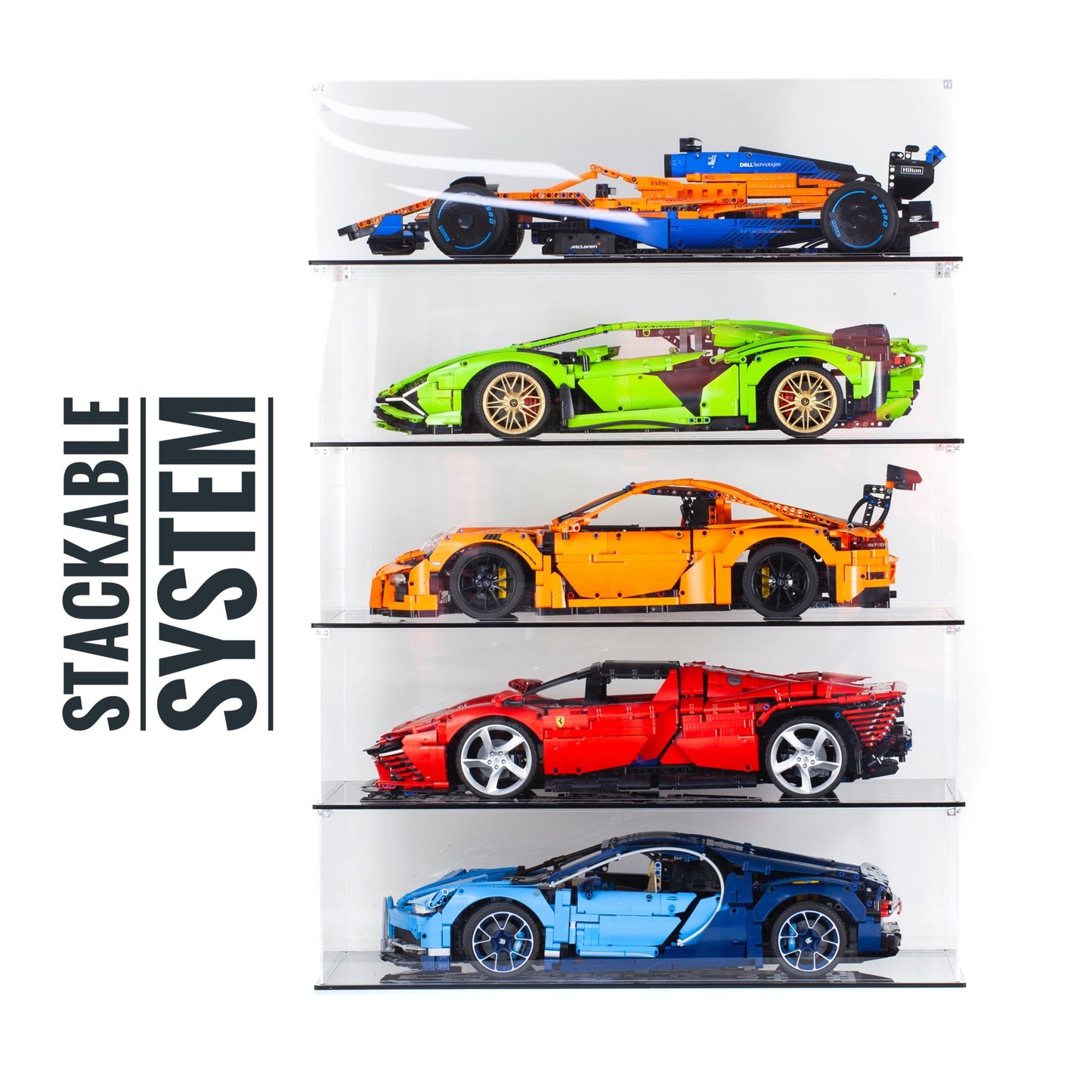 Stackable Display Case for LEGO® Technic 1:8 & 1:10 Scale Models