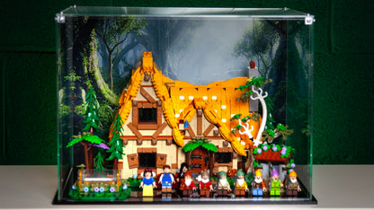 LEGO Snow White display case, black studio photo