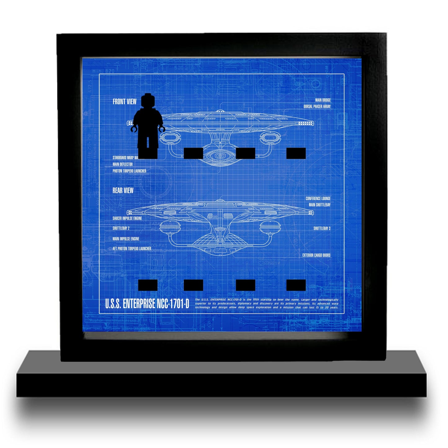 Acrylic Frame Insert for LEGO Star Trek Minifigures