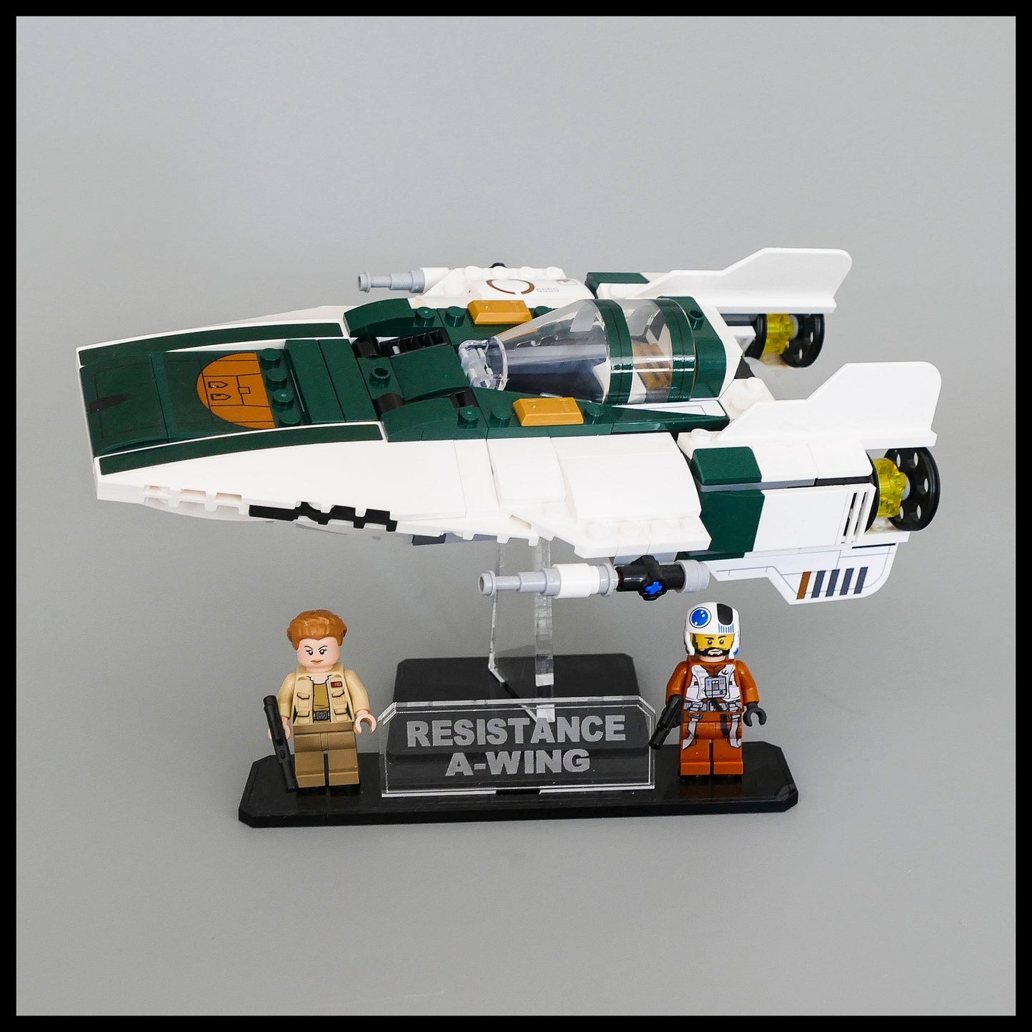 Acrylic Display Stand for LEGO Star Wars Resistance A-Wing (75248)