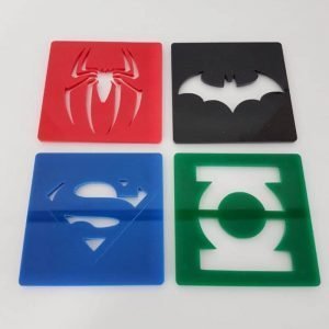 Acrylic Comic Logo Coasters
