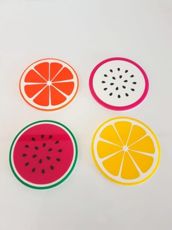 Acrylic Fruit Coasters